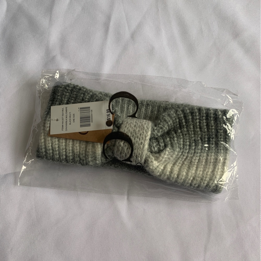 NWT! Black Ombre Knit Head Wrap / Ear Warmer